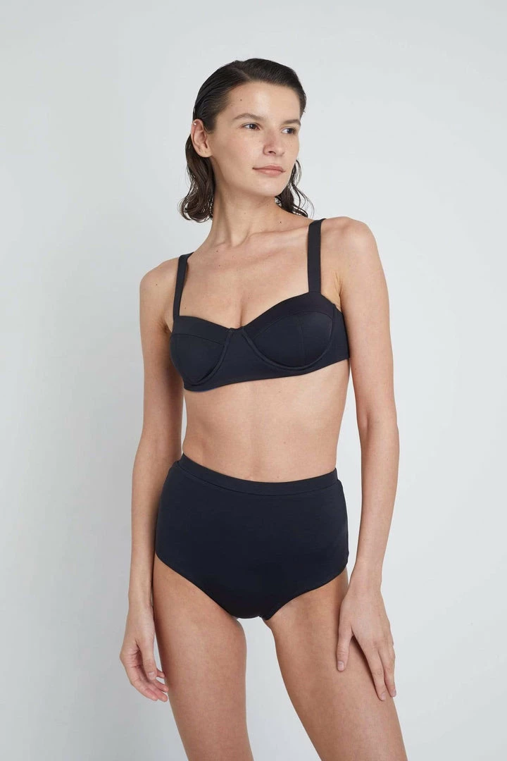 Ozero Swimwear Clothing Constance ECONYL® High Waisted Bikini Bottom | Black 7 Ozero Swimwear Clothing Constance ECONYL® High Waisted Bikini Bottom | Black