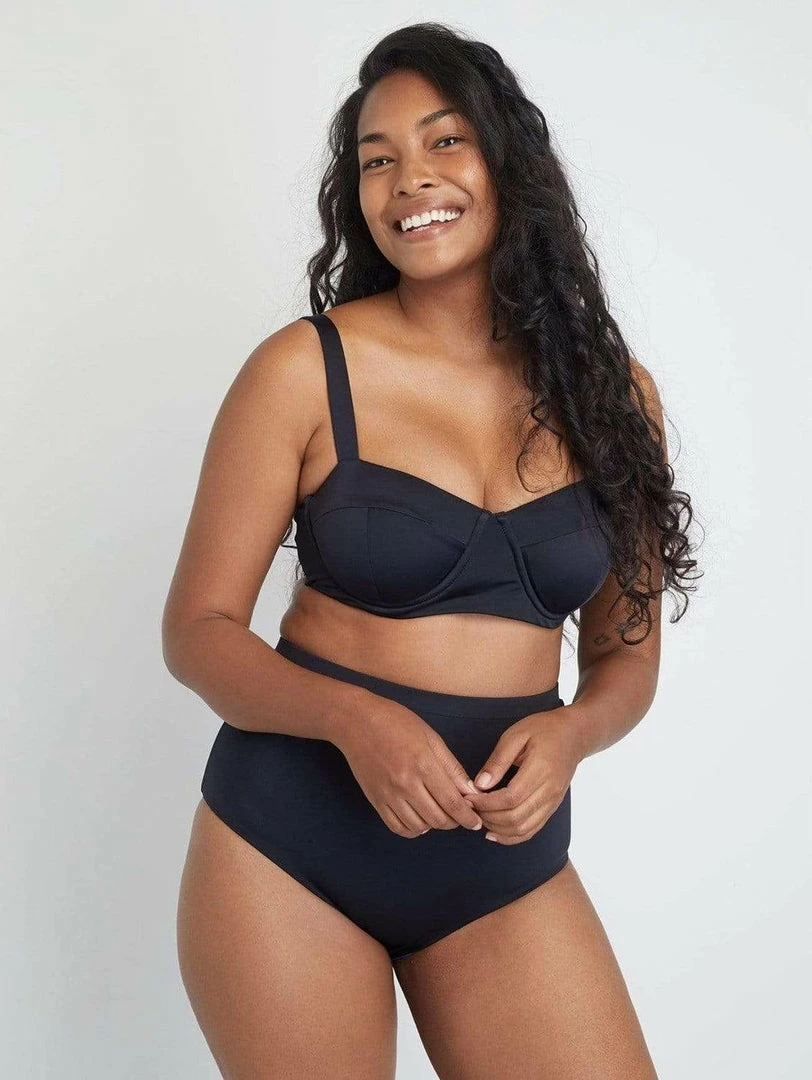 Ozero Swimwear Constance ECONYL® Wide Strap Bikini Top | Black Clothing 3 Ozero Swimwear Constance ECONYL® Wide Strap Bikini Top | Black Clothing