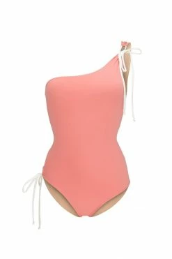 Ozero Swimwear Rotorua ECONYL® Asymmetric One Piece Swimsuit | Reversible Dusty Coral/Beige 9 Ozero Swimwear Rotorua ECONYL® Asymmetric One Piece Swimsuit | Reversible Dusty Coral/Beige