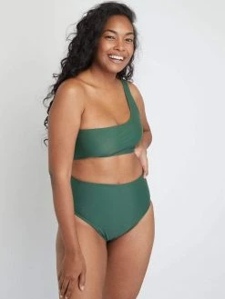 Ozero Swimwear Ladoga ECONYL® High Waisted Bikini Bottom | Forest Green Clothing