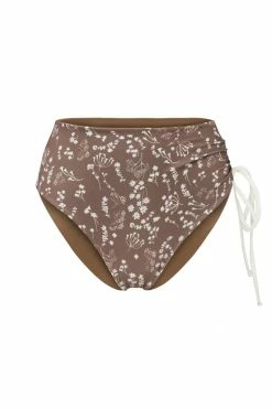Ozero Swimwear Clothing Ladoga ECONYL® High Waisted Bikini Bottom | Reversible Russian Summer Print/Mocha 10 Ozero Swimwear Clothing Ladoga ECONYL® High Waisted Bikini Bottom | Reversible Russian Summer Print/Mocha