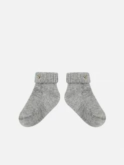 Pop My Way Organic Cotton Socks | Grey Kids