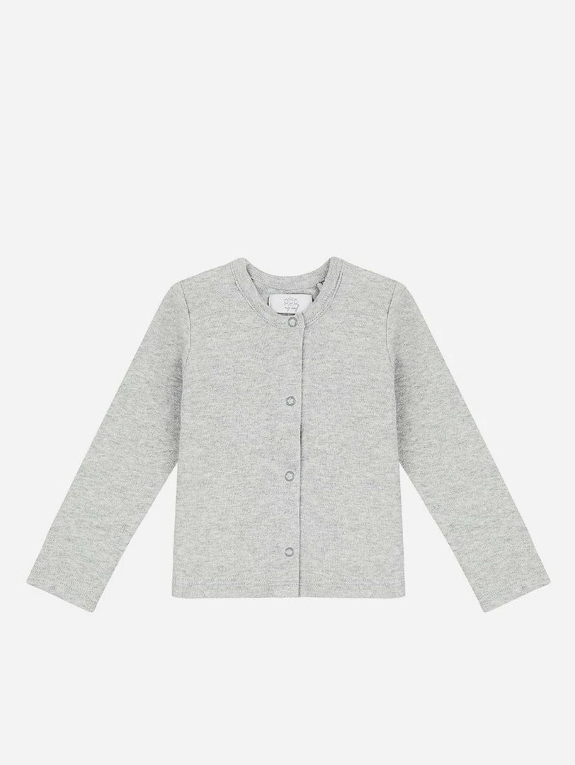 Pop My Way Kids Organic Cotton Cardigan | Grey 3 Pop My Way Kids Organic Cotton Cardigan | Grey
