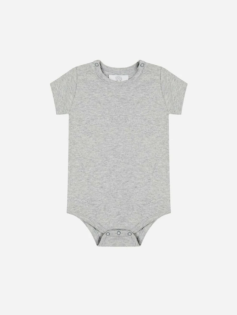 Pop My Way Kids Organic Cotton Short Sleeved Bodysuit | Grey 3 Pop My Way Kids Organic Cotton Short Sleeved Bodysuit | Grey