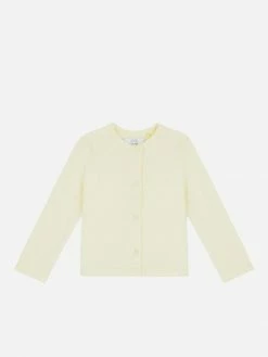 Pop My Way Organic Cotton Cardigan | Lemon