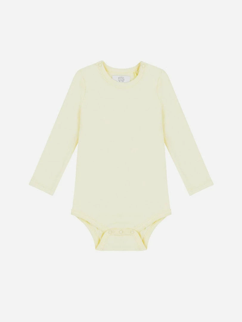 Pop My Way Kids Organic Cotton Long Sleeved Bodysuit | Lemon 3 Pop My Way Kids Organic Cotton Long Sleeved Bodysuit | Lemon