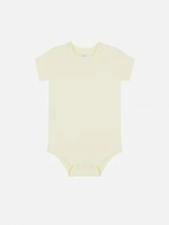 Pop My Way Kids Organic Cotton Short Sleeved Bodysuit | Lemon