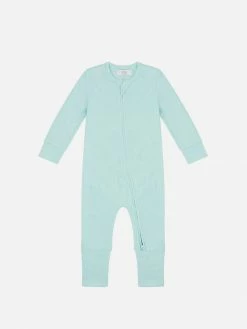 Pop My Way Organic Cotton Zippered Sleepsuit | Mint