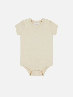 Pop My Way Organic Cotton Short Sleeved Bodysuit | Oatmeal Kids