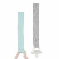 Pop My Way Organic Cotton Dummy & Toy Strap | Sky Blue