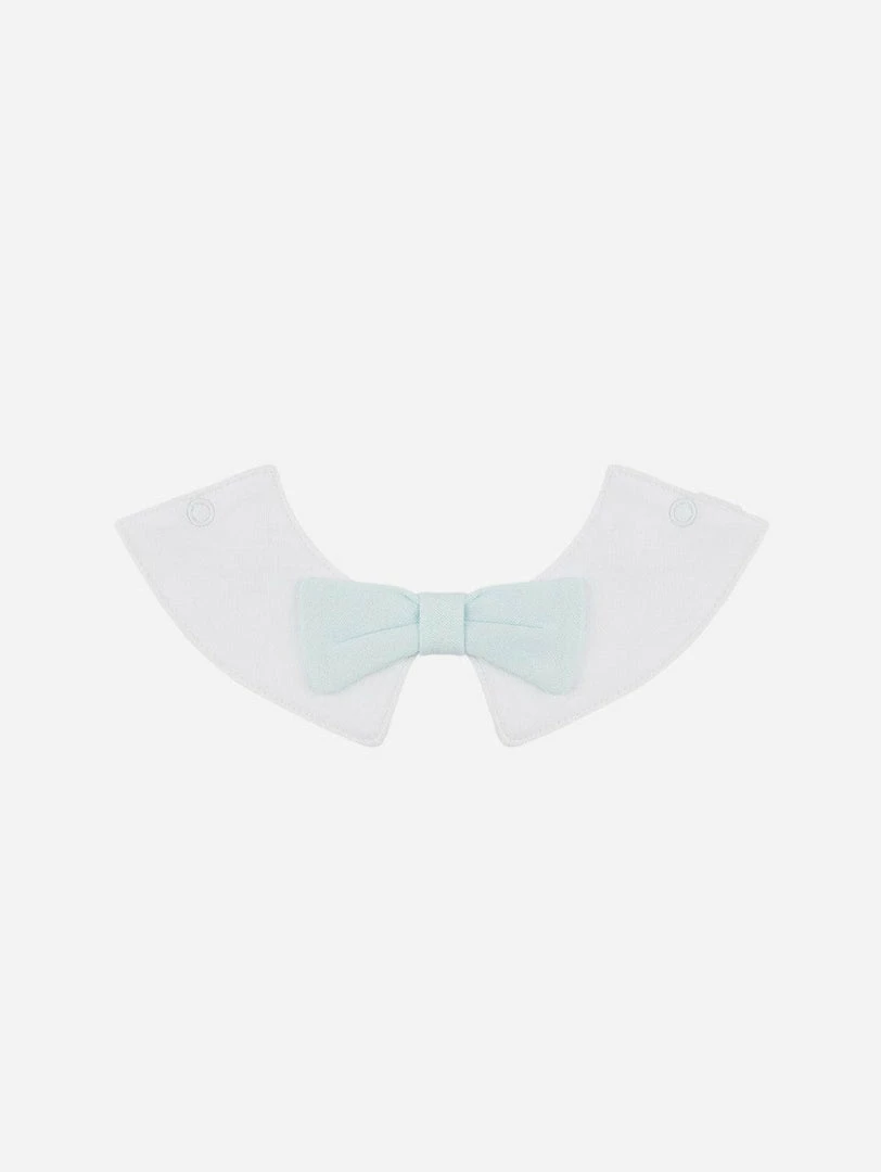 Pop My Way Organic Cotton Bow Tie Collar | Sky Blue 3 Pop My Way Organic Cotton Bow Tie Collar | Sky Blue