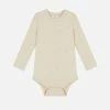 Pop My Way Kids Organic Cotton Long Sleeved Bodysuit | Oatmeal