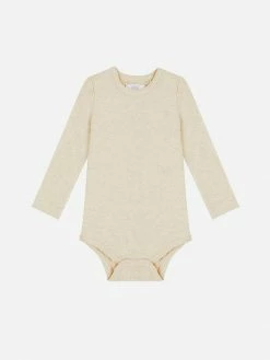 Pop My Way Kids Organic Cotton Long Sleeved Bodysuit | Oatmeal