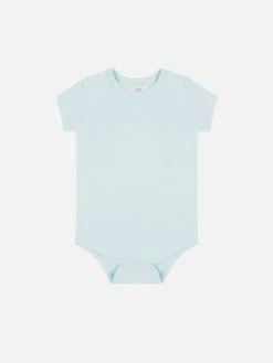 Pop My Way Organic Cotton Short Sleeved Bodysuit | Sky Blue Kids