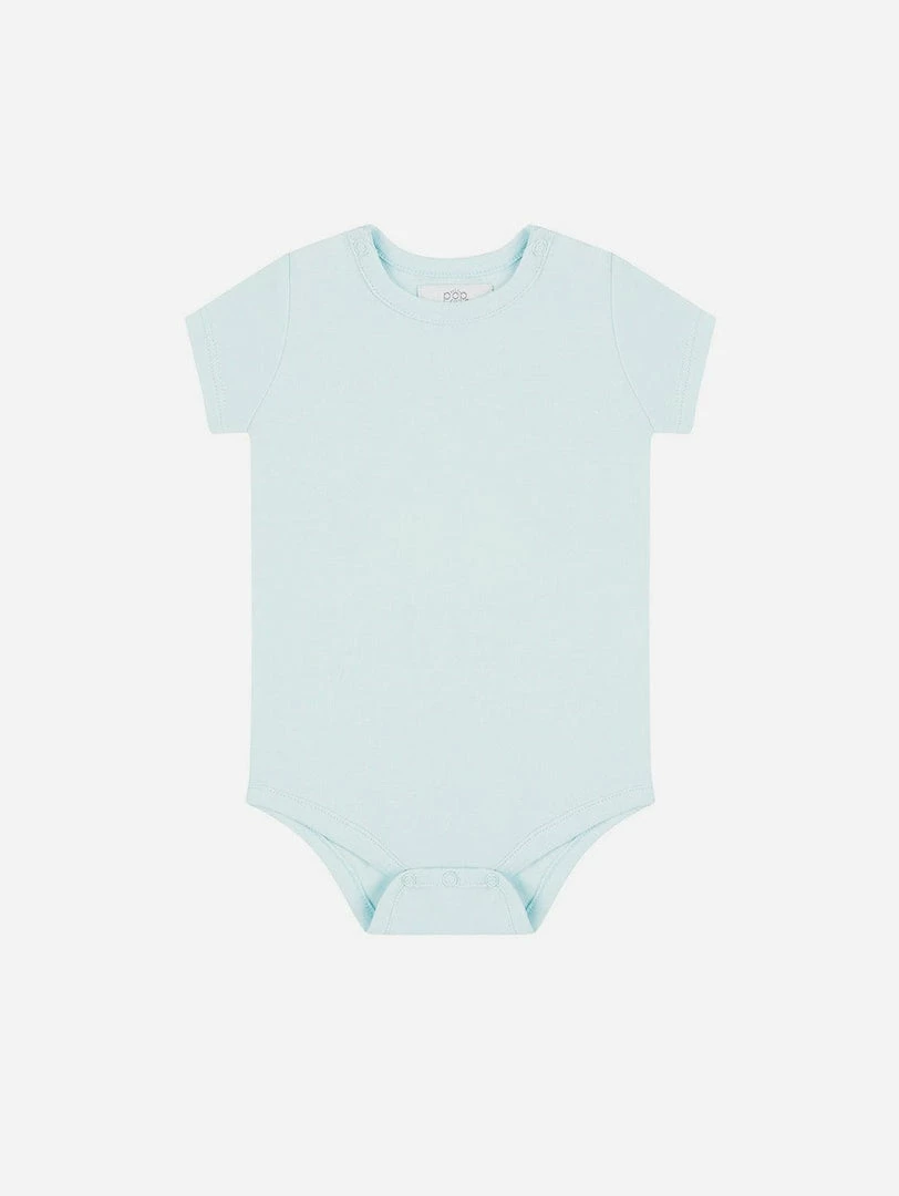 Pop My Way Organic Cotton Short Sleeved Bodysuit | Sky Blue Kids 3 Pop My Way Organic Cotton Short Sleeved Bodysuit | Sky Blue Kids