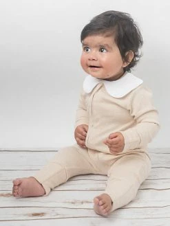 Pop My Way Organic Cotton Zippered Sleepsuit | Pink