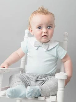 Pop My Way Kids Organic Cotton Short Sleeved Bodysuit | Grey