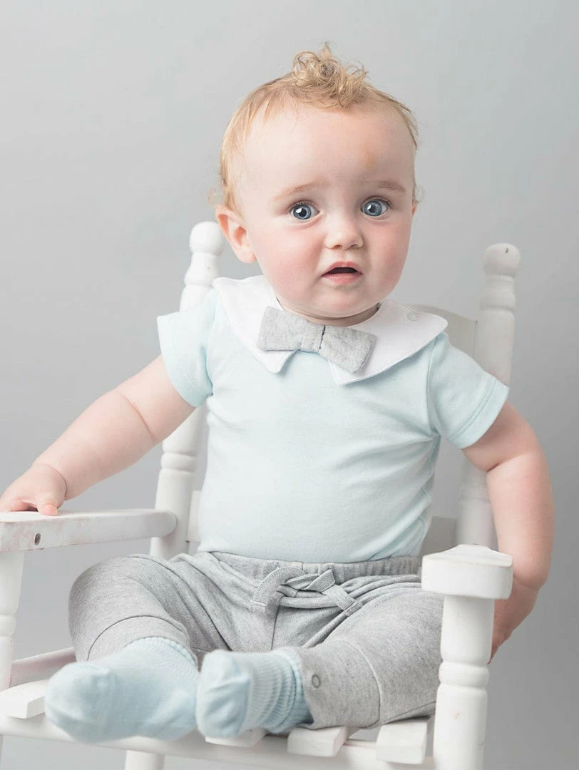 Pop My Way Kids Organic Cotton Short Sleeved Bodysuit | Grey 4 Pop My Way Kids Organic Cotton Short Sleeved Bodysuit | Grey