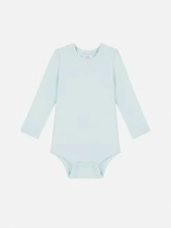 Pop My Way Organic Cotton Long Sleeved Bodysuit | Sky Blue Kids