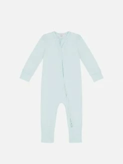Pop My Way Kids Organic Cotton Zippered Sleepsuit | Sky Blue