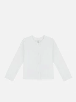 Pop My Way Organic Cotton Cardigan | White Kids