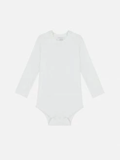Pop My Way Organic Cotton Long Sleeved Bodysuit | White Kids