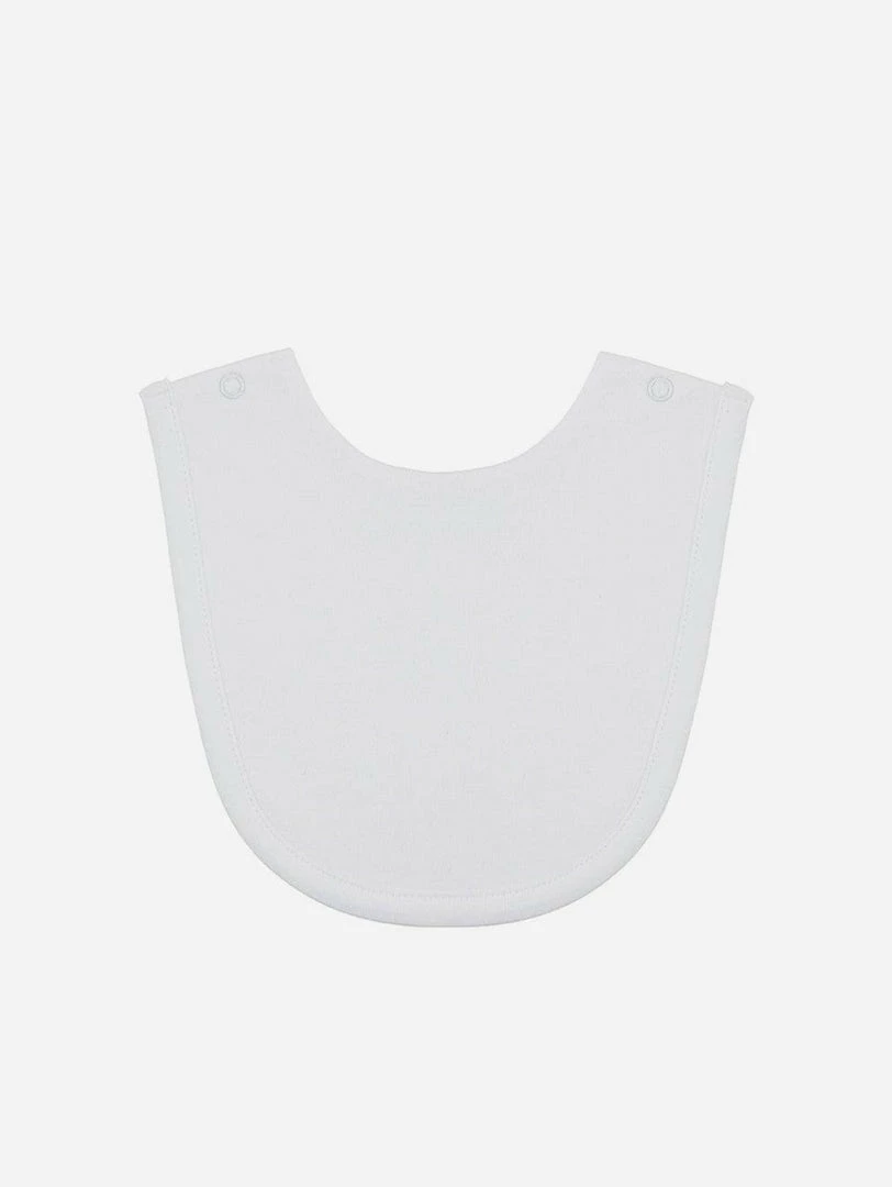Pop My Way Kids Organic Cotton Bib | White 3 Pop My Way Kids Organic Cotton Bib | White