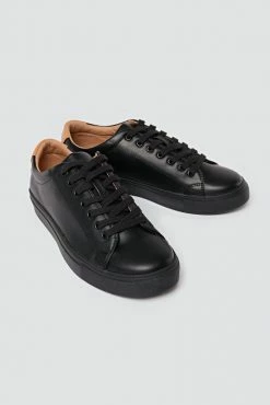 Ration.L R-Kind Unisex Vegan Leather Trainer | Mercury Black