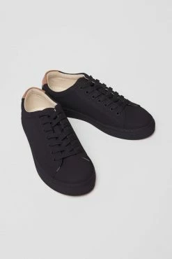 Ration.L R-Kind Unisex Vegan Leather Trainer | Mercury Black Grained