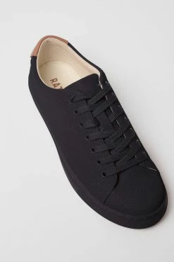 Ration.L R-Kind Unisex Vegan Leather Trainer | Mercury Black Grained