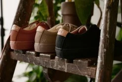 Ration.L R-Kind Unisex Vegan Leather Trainer | Mercury Black Grained