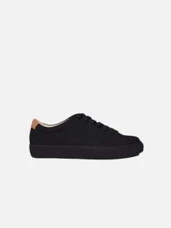 Ration.L R-Kind Unisex Vegan Leather Trainer | Mercury Black Grained