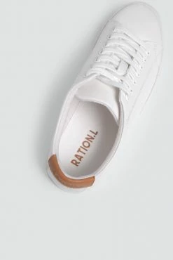 Ration.L R-Kind Unisex Vegan Leather Trainer | Moon White