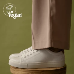 Ration.L R-Kind Unisex Vegan Leather Trainer | Moon White