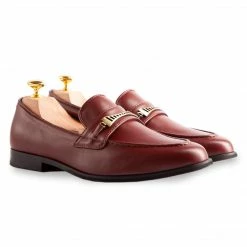 Ross Oliver Bridge-Bit Cactus Leather Vegan Loafer | Burgundy
