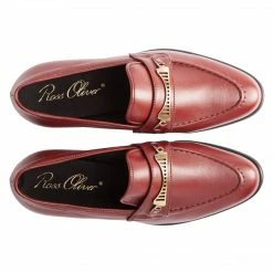 Ross Oliver Bridge-Bit Cactus Leather Vegan Loafer | Burgundy