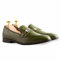 Ross Oliver Bridge-Bit Cactus Leather Vegan Loafer | Green New In