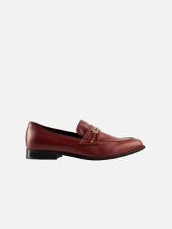 Ross Oliver Bridge-Bit Cactus Leather Vegan Loafer | Burgundy