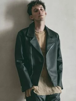 SENTIENT Astral Aten Desserto® Cactus Leather Vegan Biker Jacket | Black