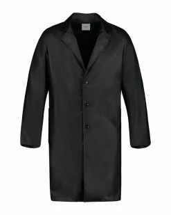 SENTIENT Nimbus Desserto® Cactus Leather Vegan Trench Coat | Black