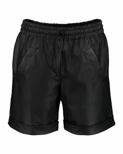 SENTIENT Liberty Desserto® Cactus Leather Vegan Shorts | Black Clothing