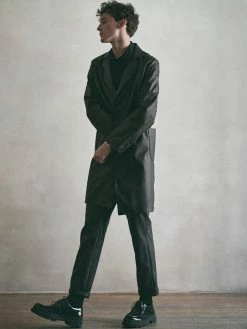 SENTIENT Nimbus Desserto® Cactus Leather Vegan Trench Coat | Black