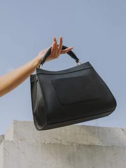 SENTIENT Panthera Desserto® Cactus Leather Vegan Tote | Black Bags