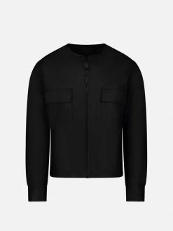 SENTIENT Opuntia Desserto® Cactus Leather Vegan Over Shirt | Black Clothing