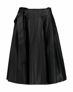 SENTIENT Clothing Bloom Desserto® Cactus Leather Vegan Skirt | Black