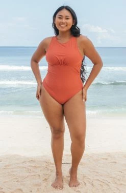 SEPTEMBER Clothing Ami ECONYL® One Piece Swimsuit | Burnt Sienna