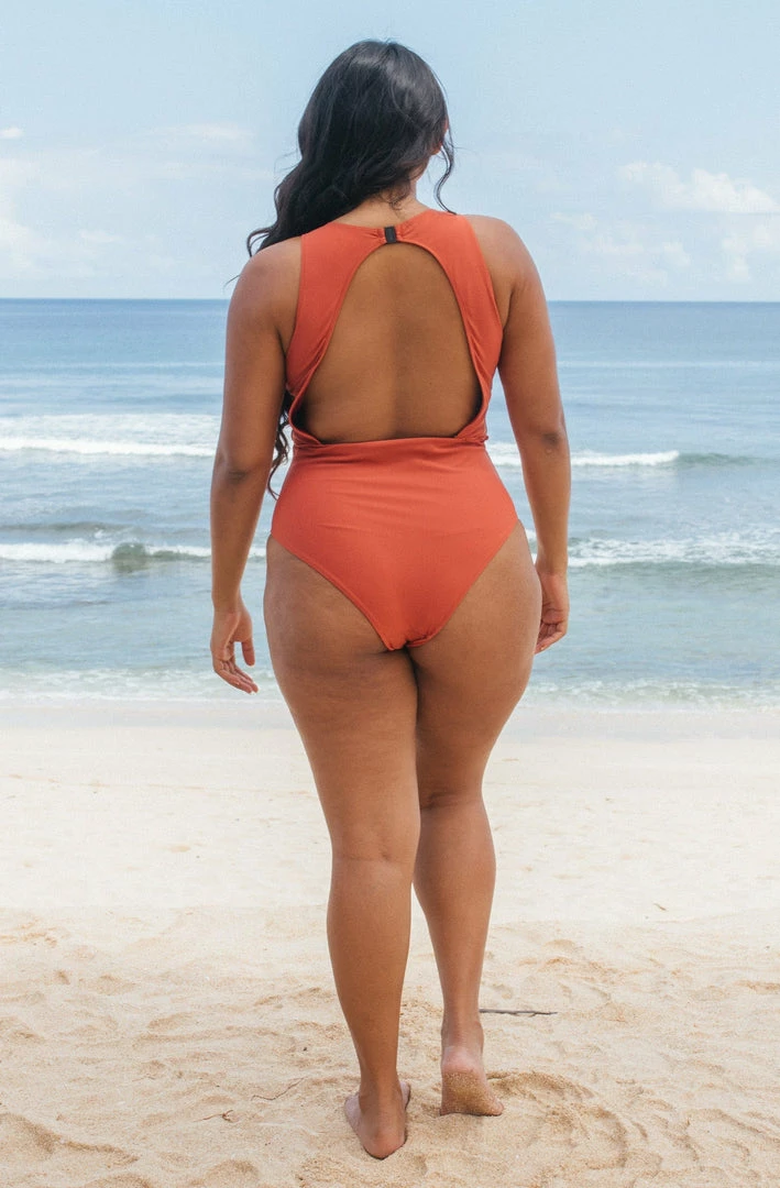 SEPTEMBER Clothing Ami ECONYL® One Piece Swimsuit | Burnt Sienna 5 SEPTEMBER Clothing Ami ECONYL® One Piece Swimsuit | Burnt Sienna