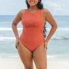 SEPTEMBER Clothing Ami ECONYL® One Piece Swimsuit | Burnt Sienna