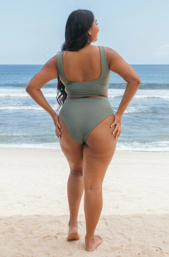 SEPTEMBER Clothing Jane ECONYL® Reversible Bikini Top | Army Green/Forest Green 5 SEPTEMBER Clothing Jane ECONYL® Reversible Bikini Top | Army Green/Forest Green