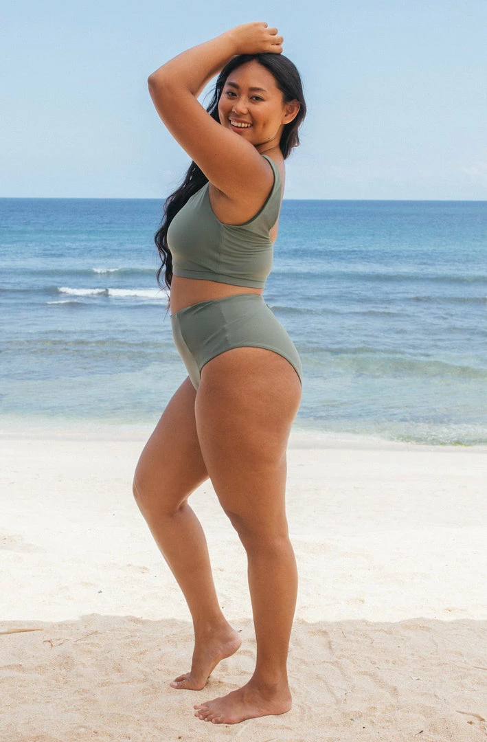 SEPTEMBER Clothing Jane ECONYL® Reversible Bikini Top | Army Green/Forest Green 6 SEPTEMBER Clothing Jane ECONYL® Reversible Bikini Top | Army Green/Forest Green